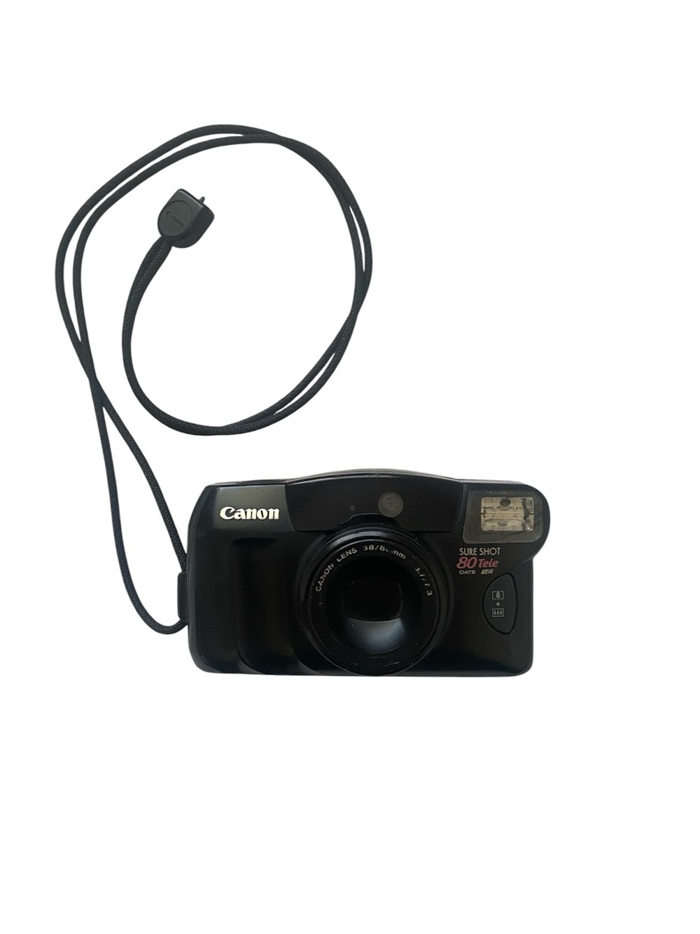 Canon Black Sure Shot 80 Tele Point-and-Shoot 35 mm Camera